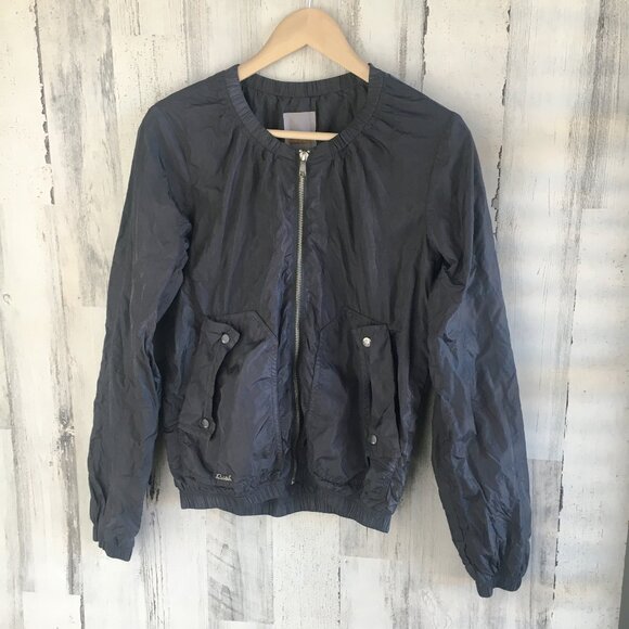 NWOT Diesel Women's Nylon Jacket Short Gray S